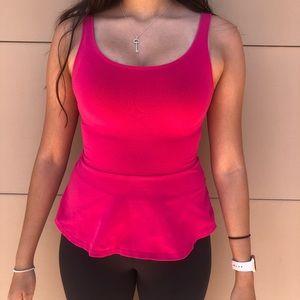 Express Pink Peplum Top Sz Small